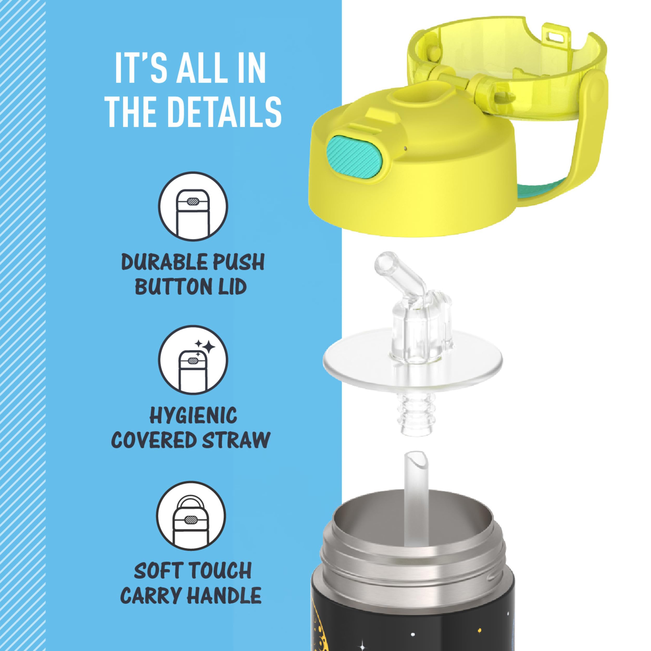 THERMOS FUNTAINER Water Bottle with Straw, 14oz, Out of This World 🍁 All In One Marketplace Canada