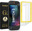 ivoler 4-Pack Screen Protector Tempered Glass for Nintendo Switch 2 Model 2025 with [Alignment Frame] Accessories Transparent HD Clear Anti-Scratch Screen Protector for Nintendo Switch 2, 7.9-Inch 🍁 All In One Marketplace Canada