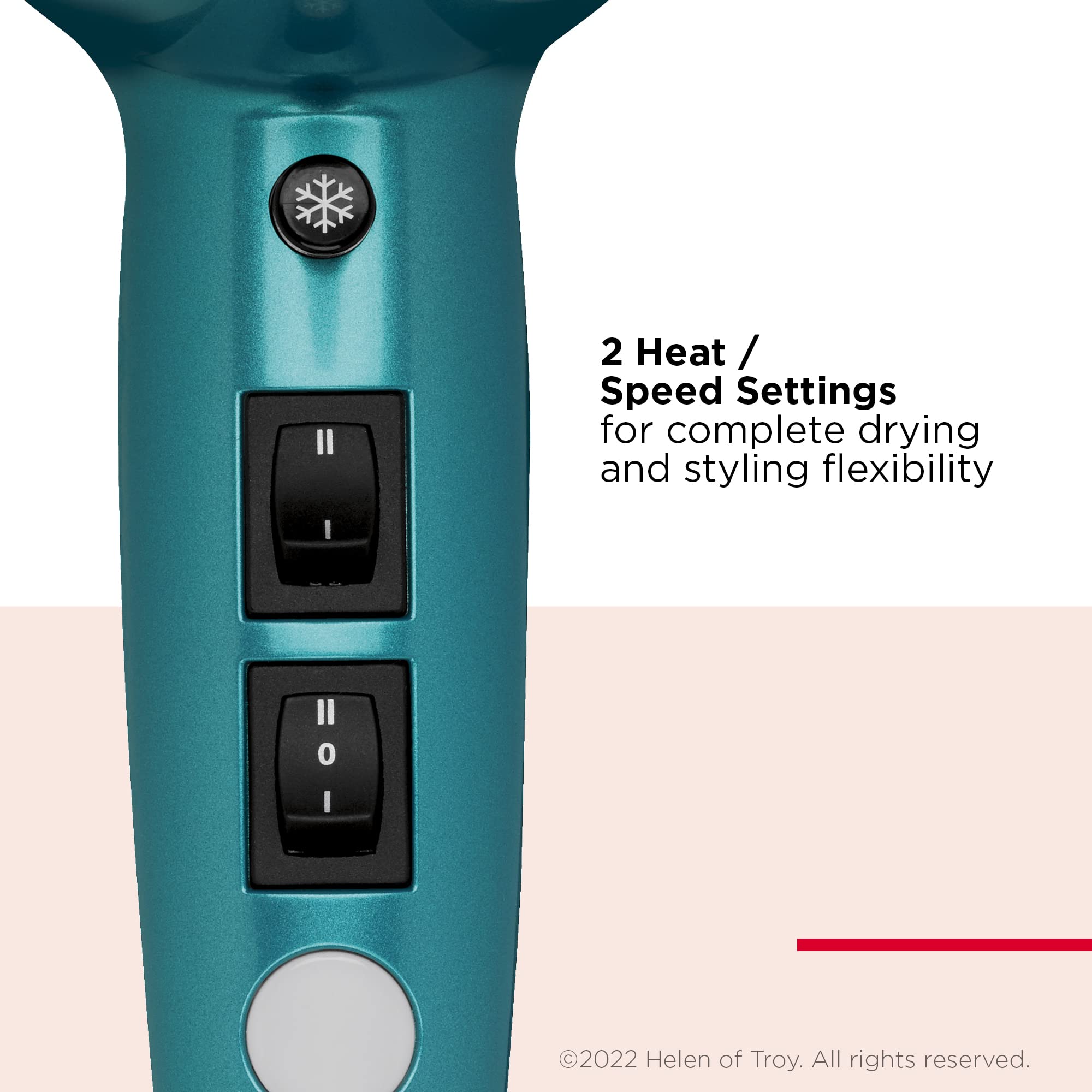 Revlon RV544FBLF Advanced Ionic Technology™ Hair Dryer with Diffuser, Powerful, Hair Dryer with Concentrator, Quick Dry, Lightweight, 2 Heat/Speed Settings, Less Frizz, Shiny and Smooth Hair, Blue 🍁 All In One Marketplace Canada