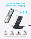 Anker 313 Wireless Charger (Stand), Qi-Certified for iPhone 15/14 / 13/12 / 11 / X / 8, 10W Max for Galaxy S23 / S22 / S21, Micro-USB (9V / 2A Adapter Required, Not Included) 🍁 All In One Marketplace Canada