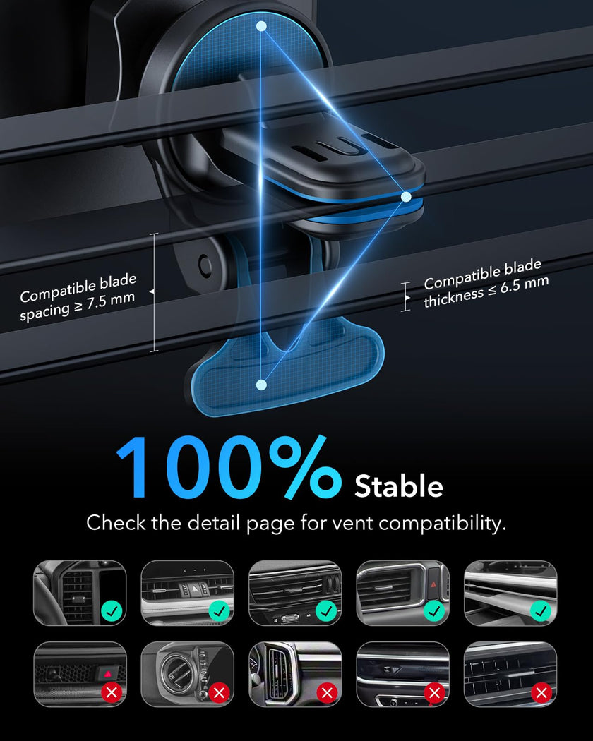 ESR 15W for MagSafe Car Mount Charger, Air Vent Dashboard Wireless Magnetic Phone Holder Chargerfor iPhone 17e Air 17 Pro Max 16 15 14 Plus 13 12 Mini, Galaxy S25/S26 Series for MagSafe Accessories 🍁 All In One Marketplace Canada