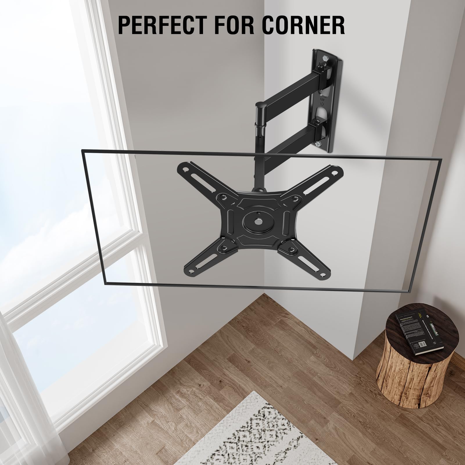 ELIVED Full Motion TV Monitor Wall Mount for Most 14-42 Inch LED LCD Flat Screen TVs & Monitors, Swivel Tilt Extension Rotation TV Mount Bracket Max VESA 200x200mm, up to 44 lbs 🍁 All In One Marketplace Canada
