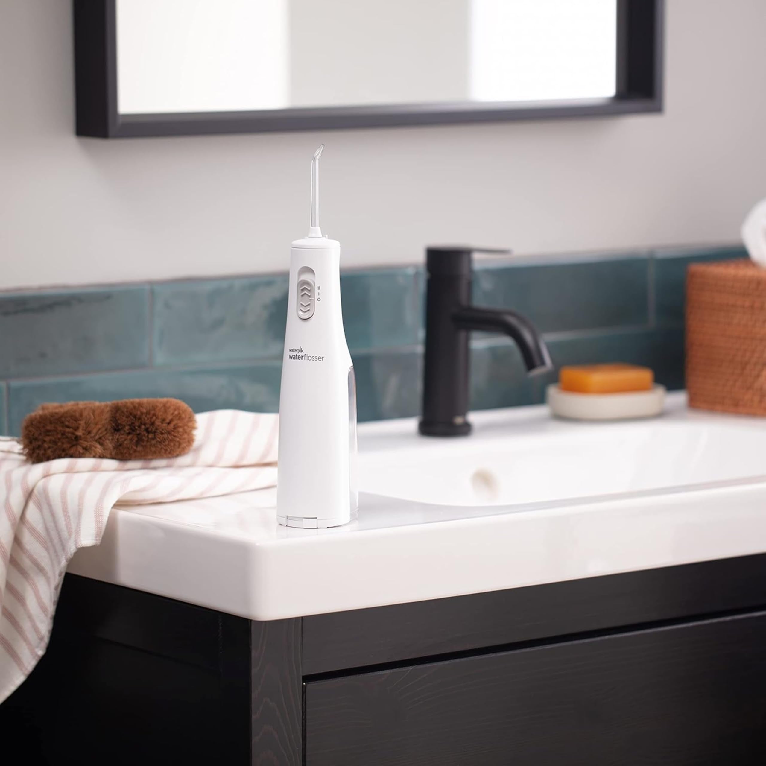 Waterpik Cordless Express Water Flosser, Battery Operated & Portable for Travel & Home, CDA Validated, Waterproof for Shower Use, White WF-02, Packaging May Vary 🍁 All In One Marketplace Canada