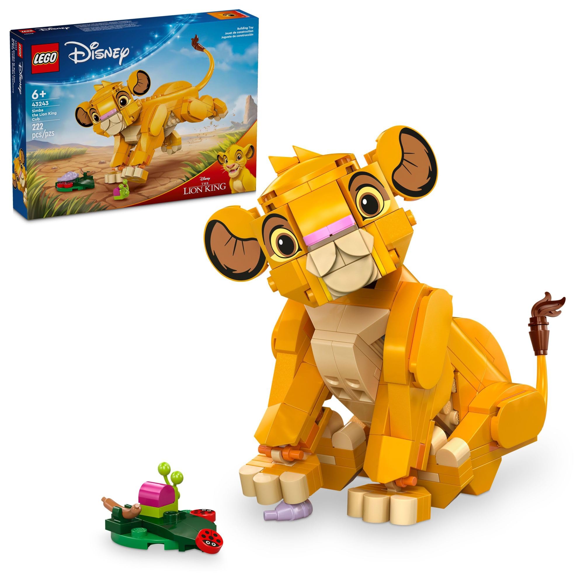 LEGO Disney Simba The Lion King Cub Buildable Disney Toy for Kids, Disney Collection, Lion King Movie Toy, Simba Toy Construction Playset Figure, Fun Gift for Girls and Boys Ages 6 and Up, 43243 🍁 All In One Marketplace Canada