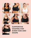 SHAPERMINT Wireless Bras for Women - Full Support Seamless Bralette, Compression Sports Bra, Plus Size Minimizer Bras, Padded Wirefree Bra for Women White 🍁 All In One Marketplace Canada