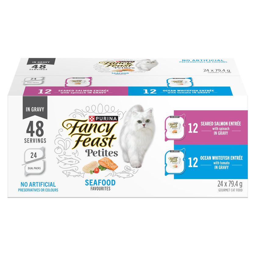 Fancy Feast Petites Wet Cat Food, Seafood Favourites 79.4g (24 Pack) 🍁 All In One Marketplace Canada