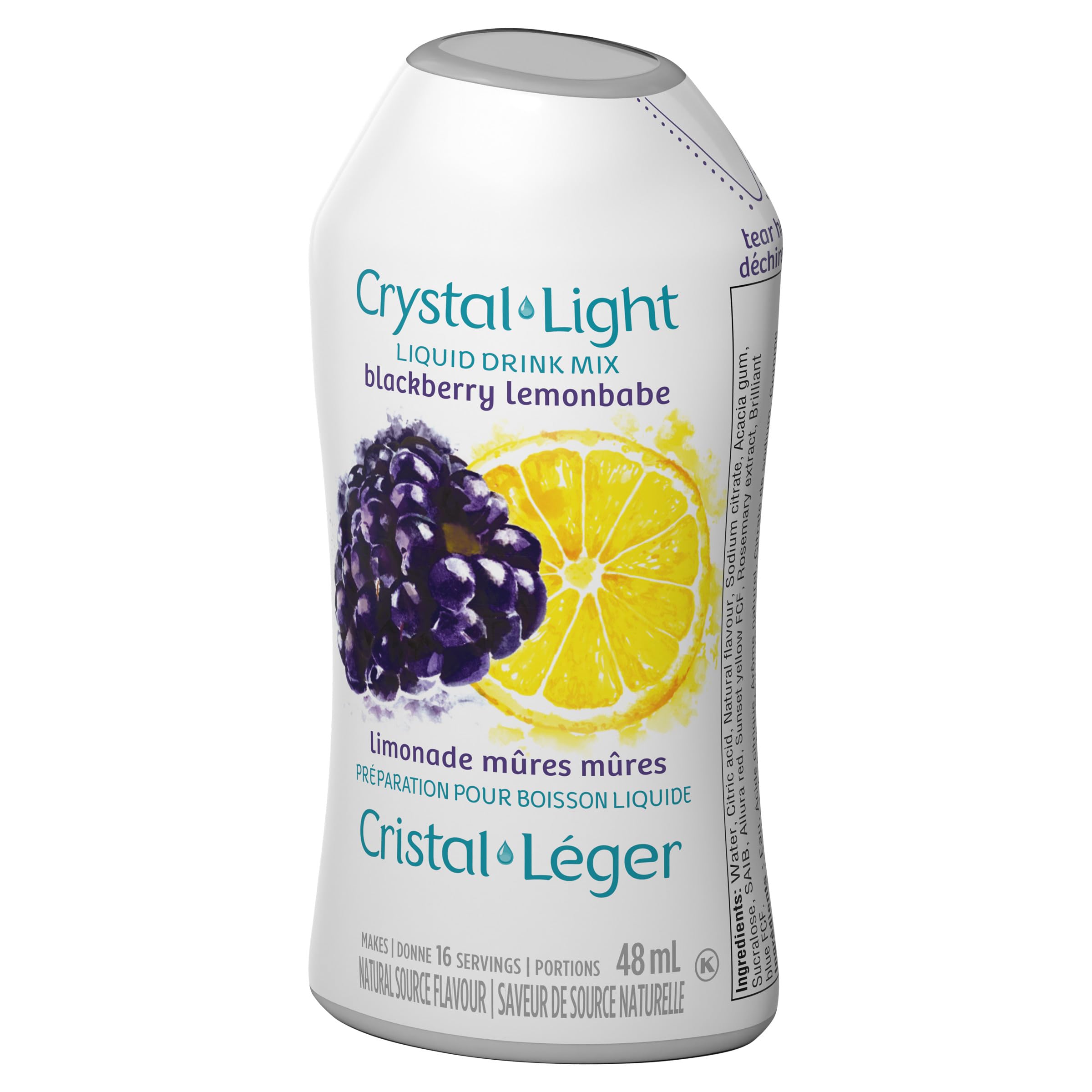 Crystal Light Blackberry Lemonbabe Liquid Drink Mix, 48 mL Bottle (Pack of 12) 🍁 All In One Marketplace Canada