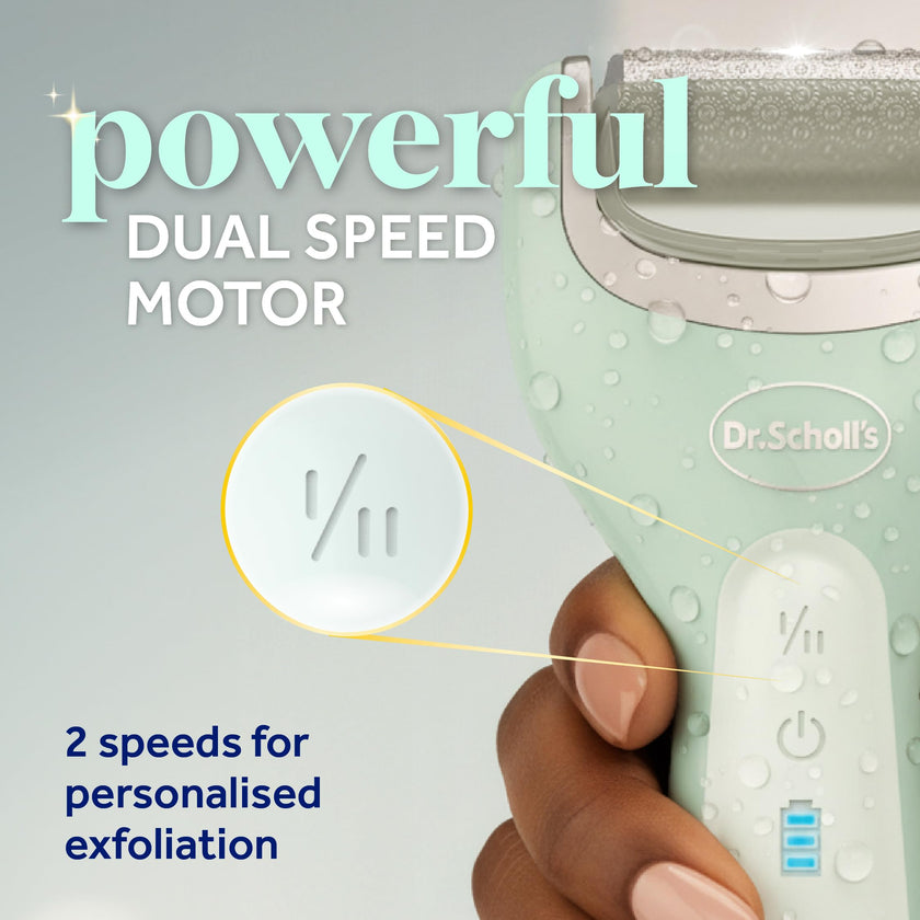 Dr. Scholl's Pedi Perfect Pro Electric Foot Callus Remover, Waterproof, Rechargeable with x3 Roller Heads, Removes Hard Skin for Soft Beautiful Feet, 90 Minute Run Time, Dust Catcher, Pedicure Tools 🍁 All In One Marketplace Canada