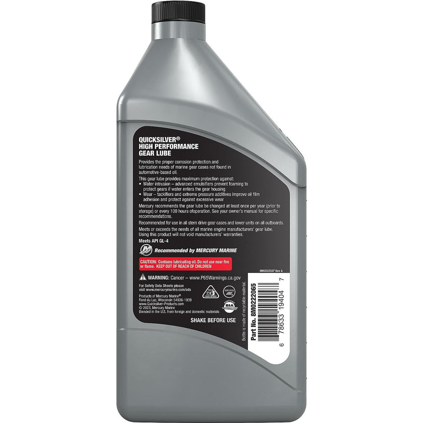 Quicksilver 92-858064Q01 High Performance Gear Lube 🍁 All In One Marketplace Canada