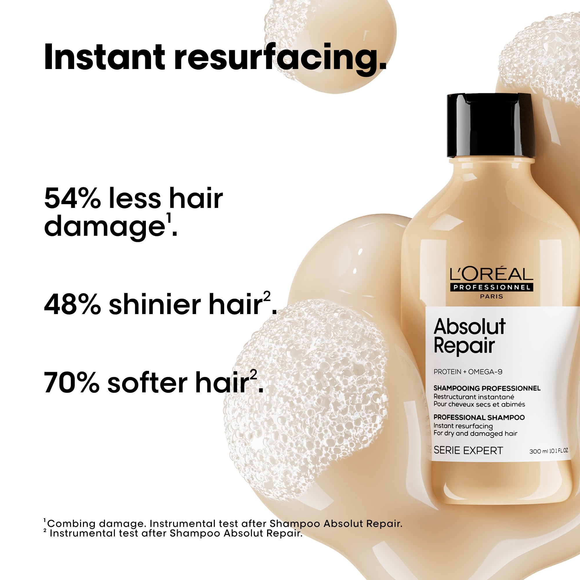 L'Oreal Professionnel Absolut Repair Shampoo, Repairing Shampoo for Dry & Damaged Hair, Restructures & Adds Shine, With Protein & Omega 9 🍁 All In One Marketplace Canada
