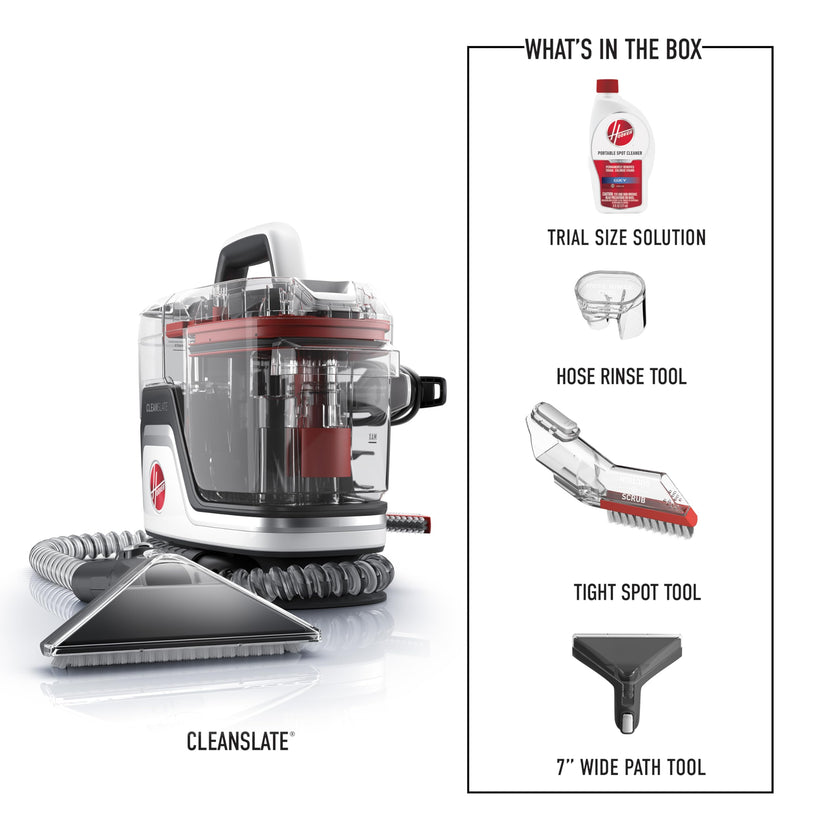Hoover CleanSlate FH14000V Portable Carpet and Upholstery Spot Cleaner Machine with Dual Tank Technology, 40 oz Capacity, 7 Inch WidePath Tool, Pet Stain Remover, Red 🍁 All In One Marketplace Canada