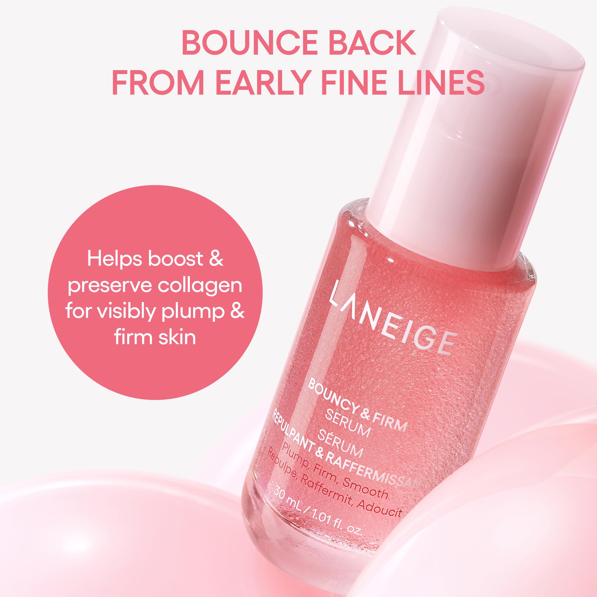 LANEIGE Bouncy & Firm Serum: Korean Slow Aging Collagen Serum with Peptides for Plumping, Firming, & Hydrating 🍁 All In One Marketplace Canada