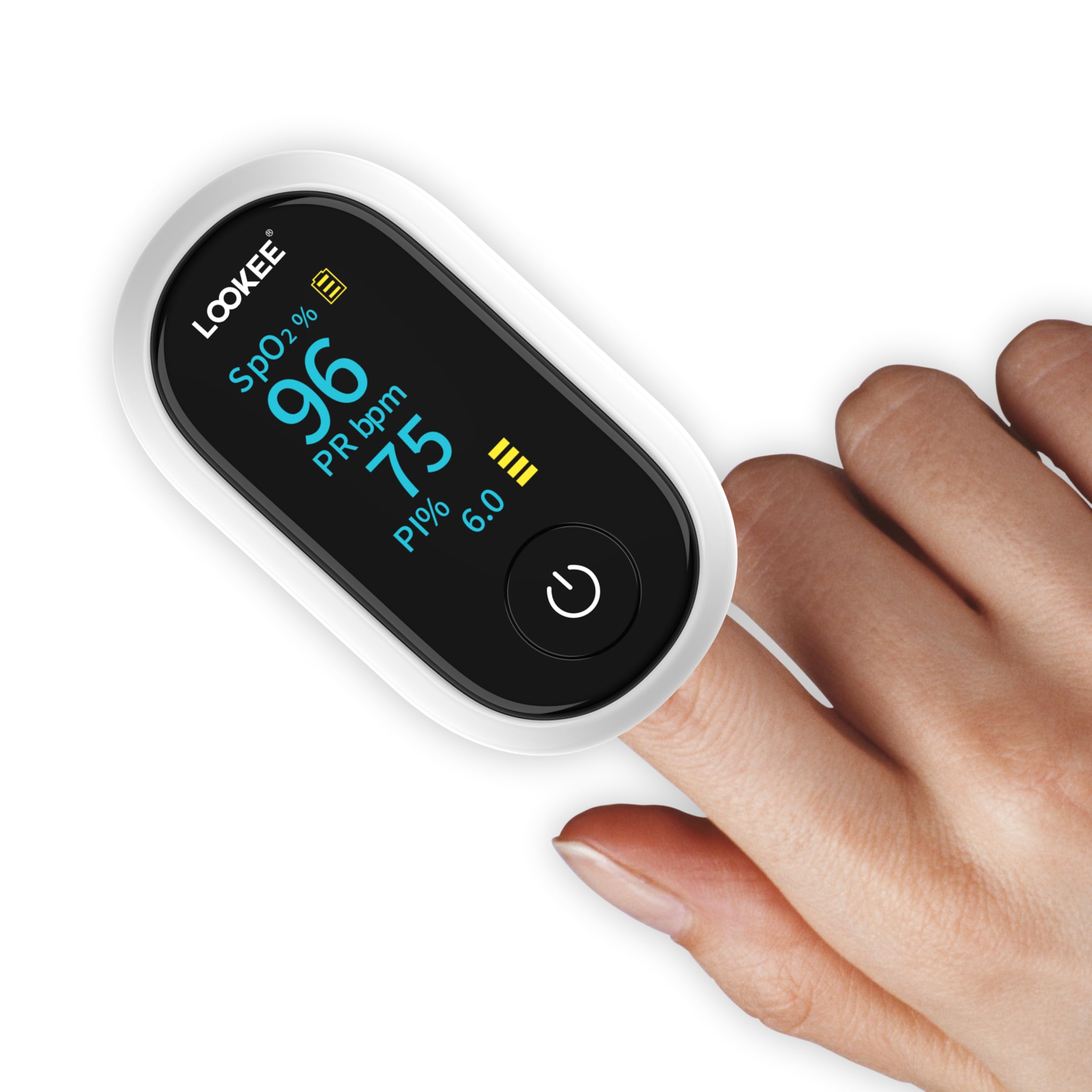 LOOKEE A320 Premium Pulse Oximeter Finger Heart Rate Oxygen Monitor | Proudly Canadian | SpO2 Blood Oxygen Level | Medical Accuracy, Alarm & PI | OLED Display | Batteries & Lanyard 🍁 All In One Marketplace Canada