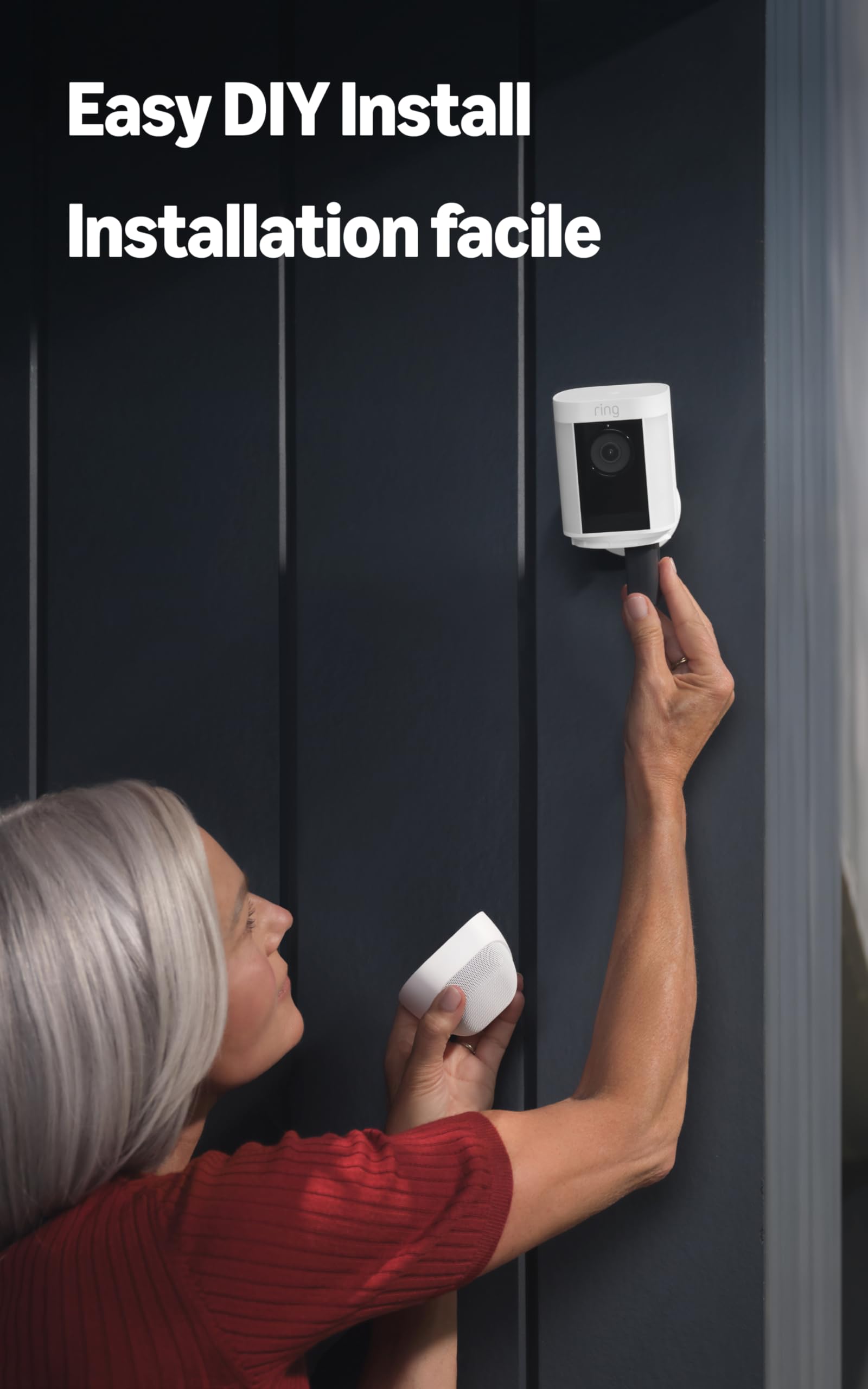 Ring Spotlight Cam Pro, Battery | 3D Motion Detection, Two-Way Talk with Audio+, and Dual-Band Wifi - White 🍁 All In One Marketplace Canada