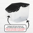 Starfrit LocknLock Pet Food Container with Wheels - 406oz/12L - Airtight - 4-Sided Locking Flip Top Lid 🍁 All In One Marketplace Canada
