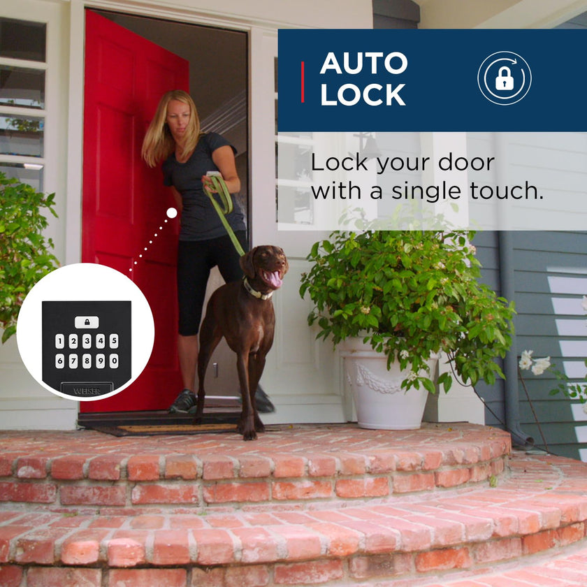 Weiser Matte Black Front Door Lock and Handle Set, SmartCode Keypad Door Lock with San Clemente Handleset & Halifax Interior Door Handle, Keyless Entry Door Lock, Front Door Handles with Deadbolt Lock 🍁 All In One Marketplace Canada