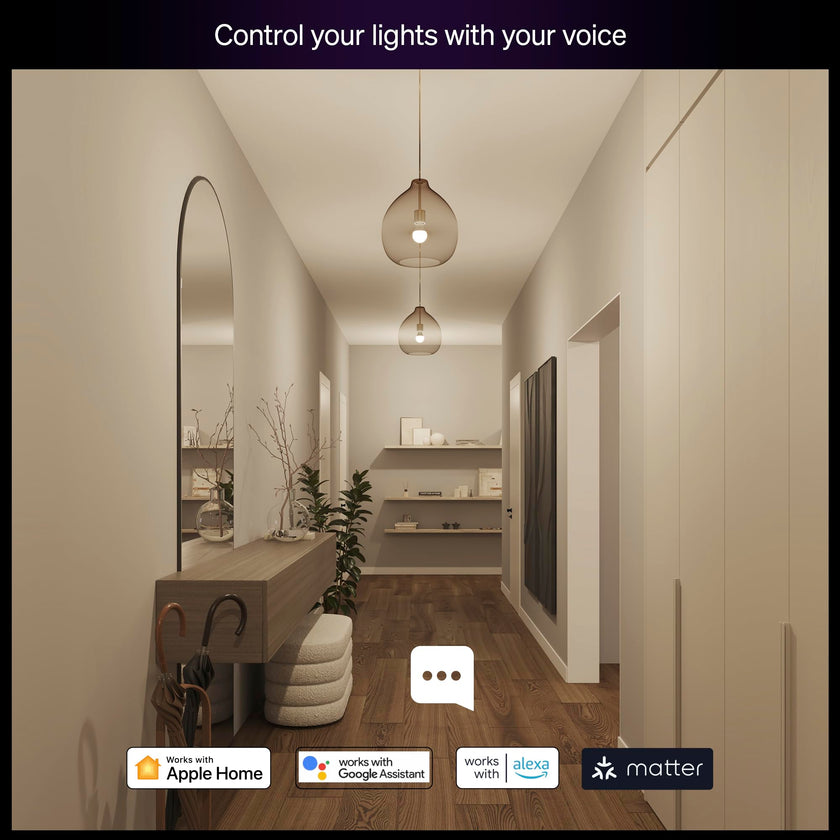 Philips Hue Essential Smart LED A19 Bulb, White and Color Ambiance, E26 Base, 8.8W, 2200K-6500K, 800 Lumens, Dimmable, Works with Alexa, Google Assistant, and Apple Home, 1 Pack 🍁 All In One Marketplace Canada