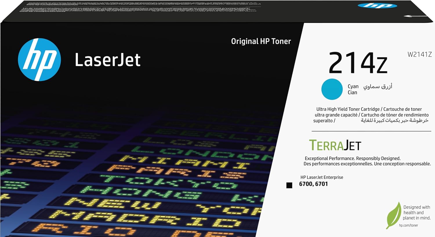 HP 214Z - Ultra High Yield LaserJet - Cyan Toner Cartridge (W2141Z)