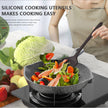 Silicone Cooking Utensils Set - 446°F Heat Resistant Kitchen Utensils,Spatula Sets,Turner Tongs,Spoon,Kitchen Utensil Gadgets Tools Set for Nonstick Cookware,Dishwasher Safe BPA Free (Gray) 🍁 All In One Marketplace Canada