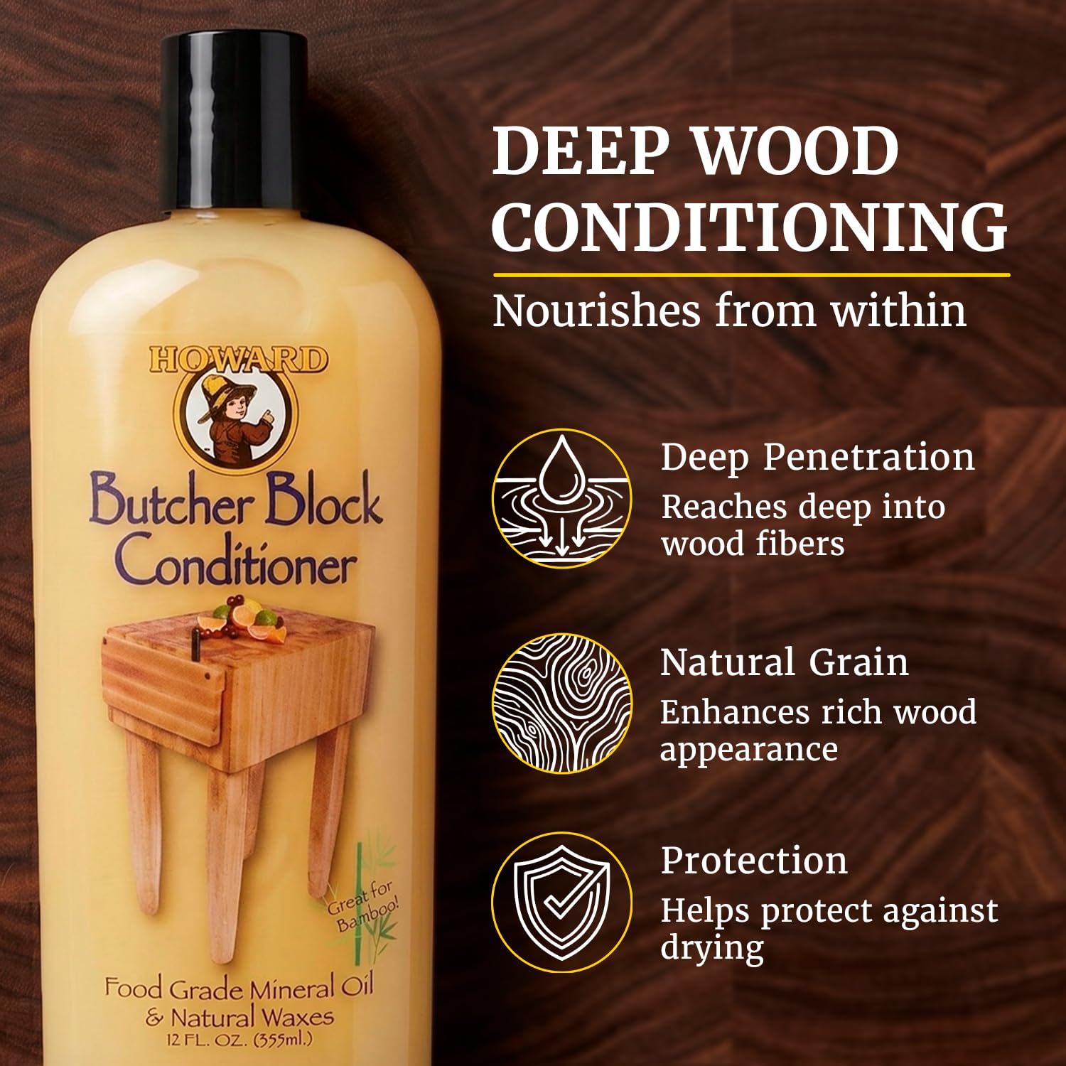 Howard BBC012 Butcher Block Conditioner, 12-Ounce 🍁 All In One Marketplace Canada