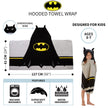 Batman Kids Bath/Pool/Beach Super Soft Cotton Terry Hooded Towel Wrap, 24
