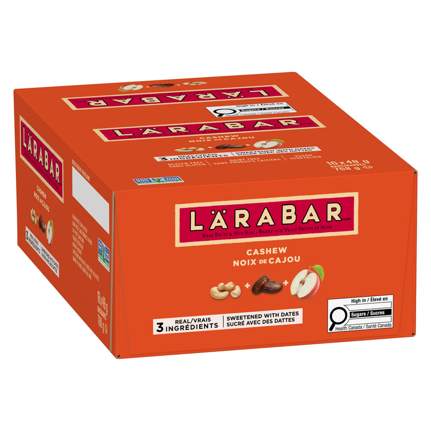 LÄRABAR Cashew, Fruit and Nut Energy Bar, Pack of 16 Bars, Gluten Free, Vegan, Family Pack, Snack Bars, 768 Grams Package 🍁 All In One Marketplace Canada