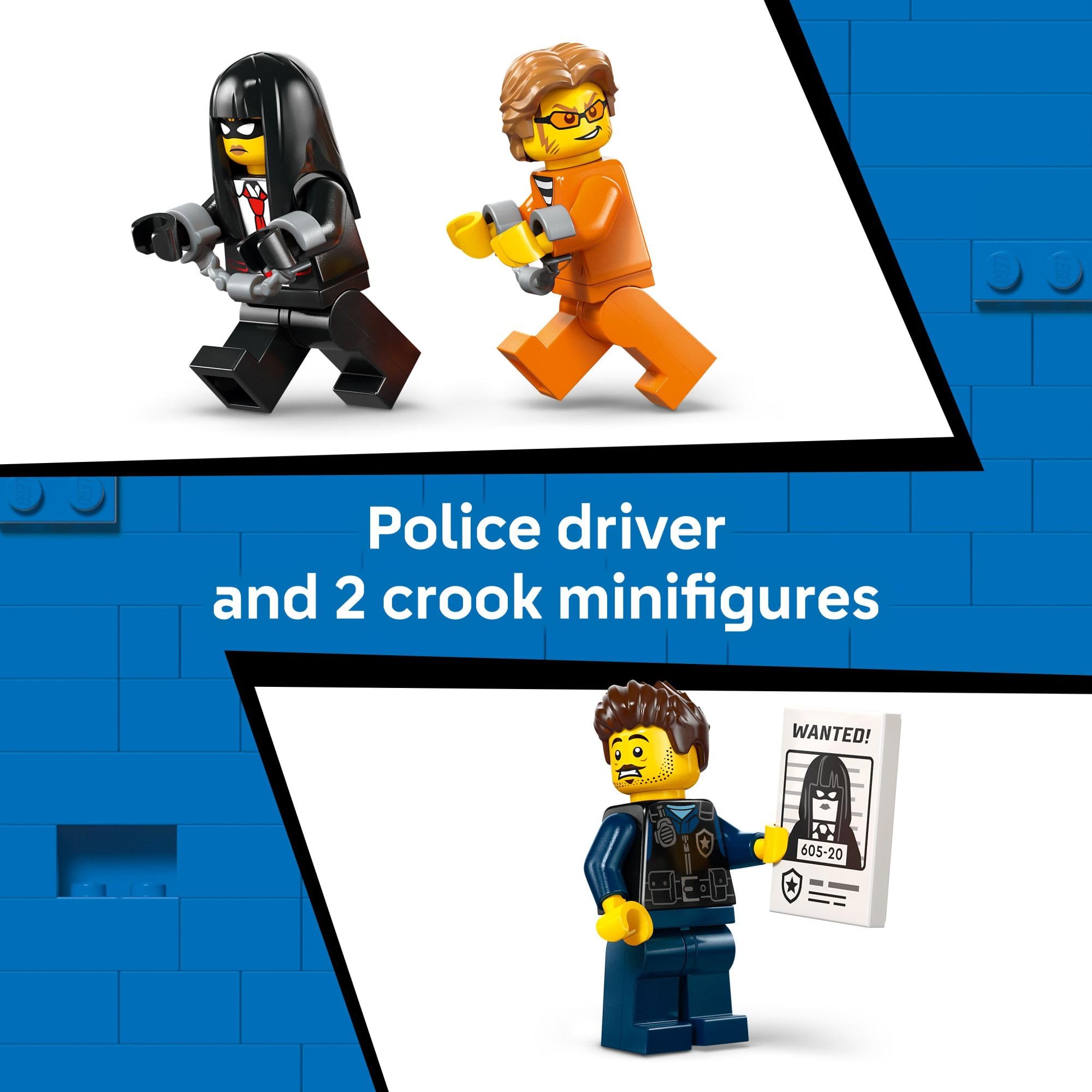 LEGO City Police Prisoner Transport Van Building Toy for Boys & Girls - Pretend Play Toys for Kids, Ages 6+ - W/Police Officer & 2 Crook Minifigures - Gift Idea for Birthdays - 60479 🍁 All In One Marketplace Canada