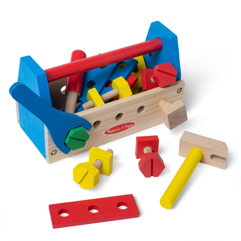 Melissa & Doug Take-Along Tool Kit Wooden Construction Toy (24 pcs) Toy Tools, Wooden Tool Set for Toddlers and Kids Ages 3+ 🍁 All In One Marketplace Canada
