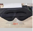 3D Stereo Contoured Sleep Eye Mask – Memory Foam Blackout Mask (Black, Rose Pink, Silver)