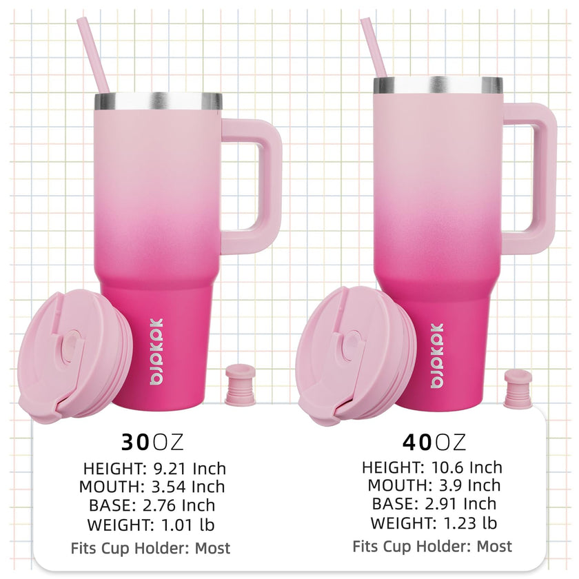 BJPKPK 40 oz Insulated Tumbler with Handle & Straw, Stainless Steel 🍁 All In One Marketplace Canada