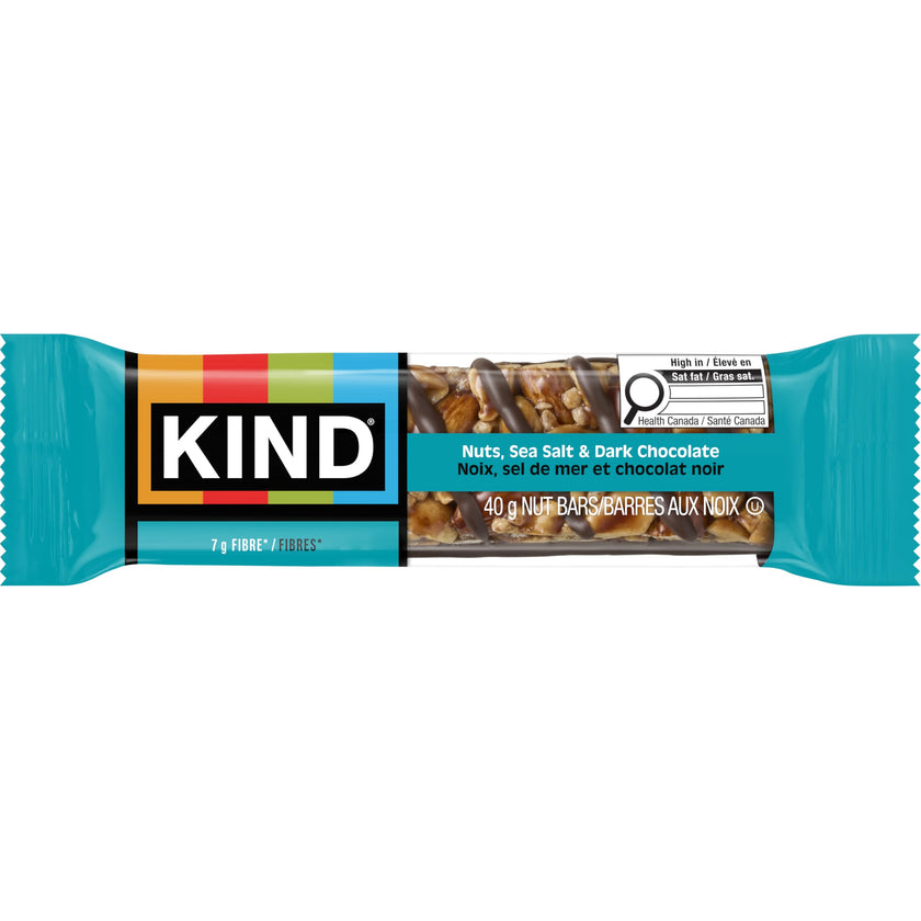 KIND Healthy Snacks Bars, Nuts, Sea Salt, & Dark Chocolate, Gluten Free, Low Sugar, High Fiber Snacks, 6g Protein, 12 Count 🍁 All In One Marketplace Canada