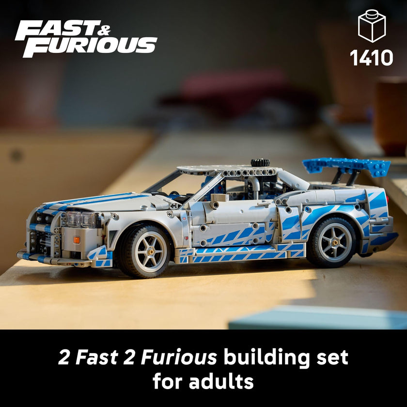 LEGO Technic 2 Fast 2 Furious Nissan Skyline GT-R (R34) Car - DIY Kit and Building Set for Adults - Collectible Model Street Racer with Drift Function - Gift for Car Enthusiasts and Movie Fans - 42210 🍁 All In One Marketplace Canada