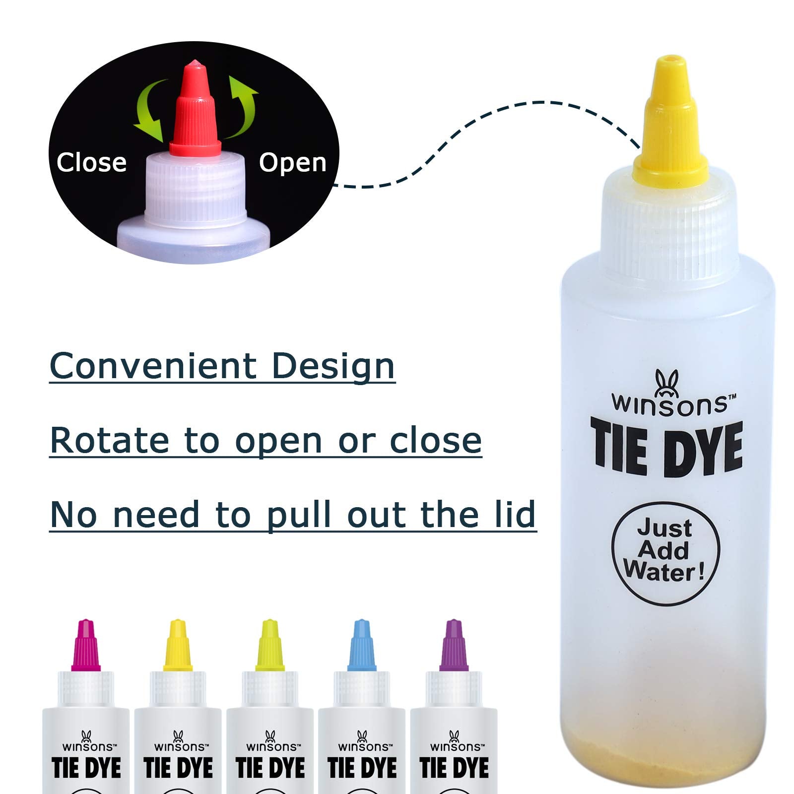WINSONS Tie Dye Kit, 20 Colours Non Toxic Permanent Fabric Dye Art Set for Kids Women for Homemade Party Creative Group Activities DIY Gift 🍁 All In One Marketplace Canada