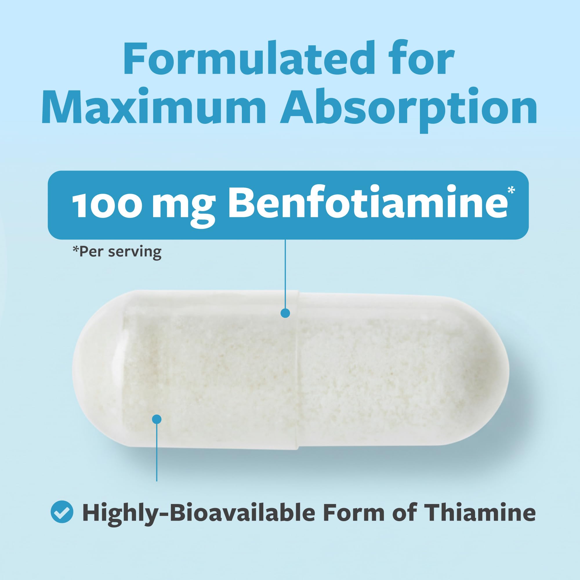 Vitamin B1 Benfotiamine 100mg - High Absorption Energy & Metabolism Support - Highly Bioavailable Thiamine B1 Supplement to Support Energy Production & Metabolism - Made in Canada, Non-GMO - 120 Ct 🍁 All In One Marketplace Canada