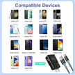 Adaptive Fast Charger and USB-C Cable 10ft(3m), Excgood Type C Cable Fast Charging Compatible with Galaxy A16/A15/A13/A14/A03s, S25 Ultra/S24/S23/S22/S20/S8/9+/10e,Note, Android Phone (2Pack Black) 🍁 All In One Marketplace Canada