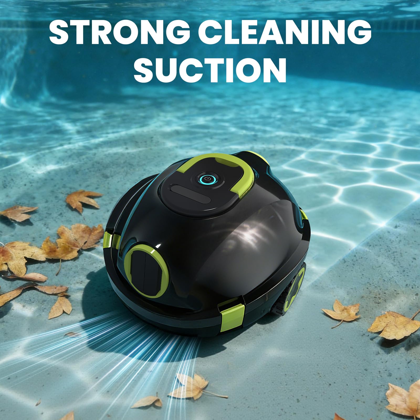 Robotic Pool Cleaner, Cordless Pool Vacuum for Above Ground & Inground Flat Pools with Dual Motors, 150 Min Runtime, Auto-Parking, Powerful Pool Vacuum Robot for Up to 1300 Sq.Ft (Moss) 🍁 All In One Marketplace Canada