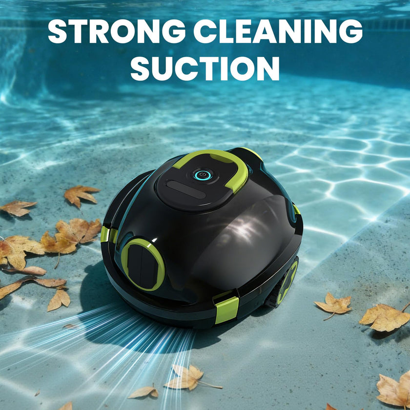 Robotic Pool Cleaner, Cordless Pool Vacuum for Above Ground & Inground Flat Pools with Dual Motors, 150 Min Runtime, Auto-Parking, Powerful Pool Vacuum Robot for Up to 1300 Sq.Ft (Moss) 🍁 All In One Marketplace Canada