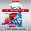 Gaviscon Extra Strength Tablets - 120 Count - Chewable Foaming Antacid Tablets for Day and Night Heartburn Relief, Acid Reflux and GERD Relief, Fruit Blend - Free of Aluminum, Lactose and Gluten 🍁 All In One Marketplace Canada