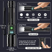 Rechargeable Flashlight 2 Pack, 990000 High Lumens LED Flash Light, Brightest Zoomable Lampe with LCD Digital Display, 5Modes Super Bright Flashlights, Powerful Tactical Flashlight for Outdoor, Gift 🍁 All In One Marketplace Canada