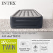 INTEX 64131ED Dura-Beam Plus Deluxe Pillow Rest Air Mattress: Fiber-Tech – Twin Size – Built-in Electric Pump – 16.5in Bed Height – 300lb Weight Capacity 🍁 All In One Marketplace Canada
