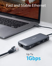 Anker Laptop Docking Station Dual Monitor, 8-in-1 USB C Hub, 4K Dual Monitor with 2 HDMI, 1 Gbps Ethernet Hub, 85W Power Delivery, SD Card Reader for XPS and More (Charger not Included) 🍁 All In One Marketplace Canada