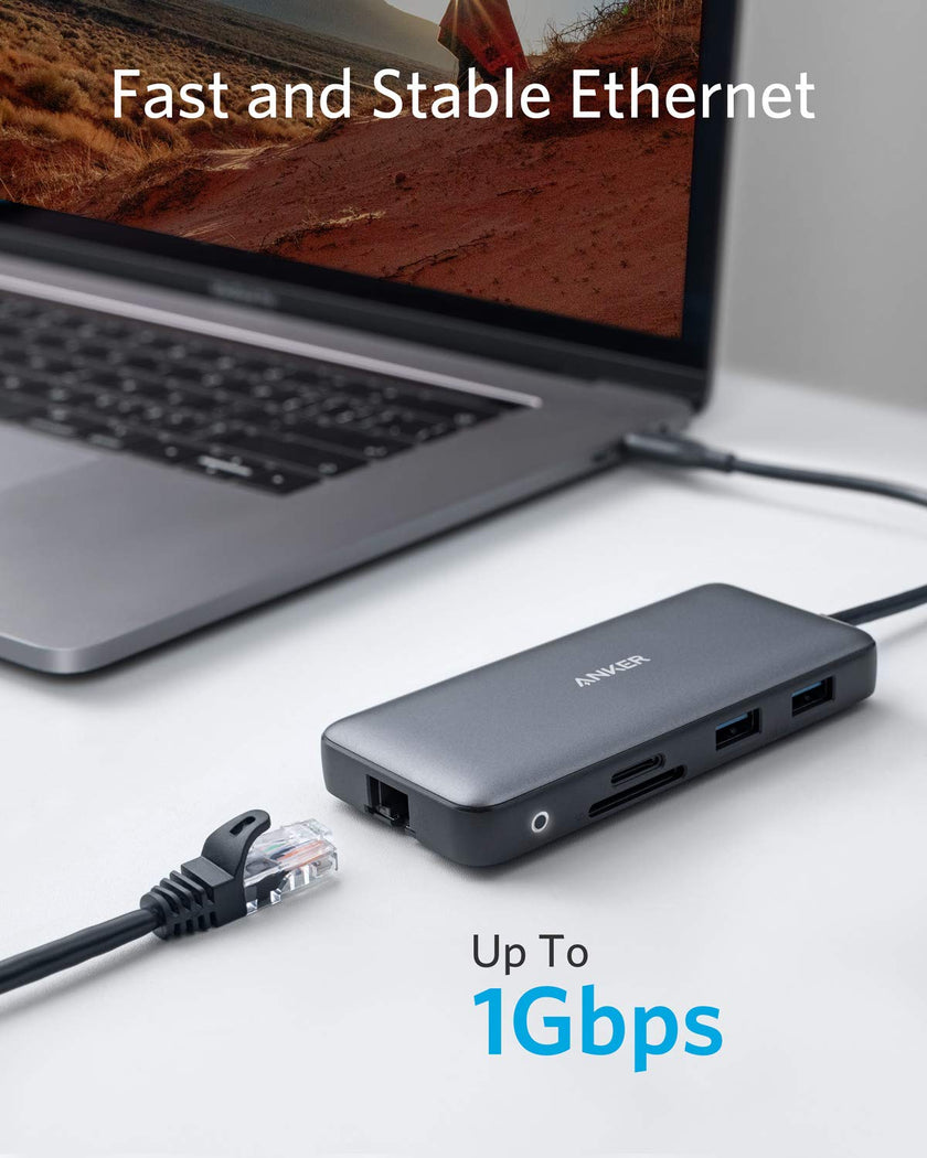 Anker Laptop Docking Station Dual Monitor, 8-in-1 USB C Hub, 4K Dual Monitor with 2 HDMI, 1 Gbps Ethernet Hub, 85W Power Delivery, SD Card Reader for XPS and More (Charger not Included) 🍁 All In One Marketplace Canada