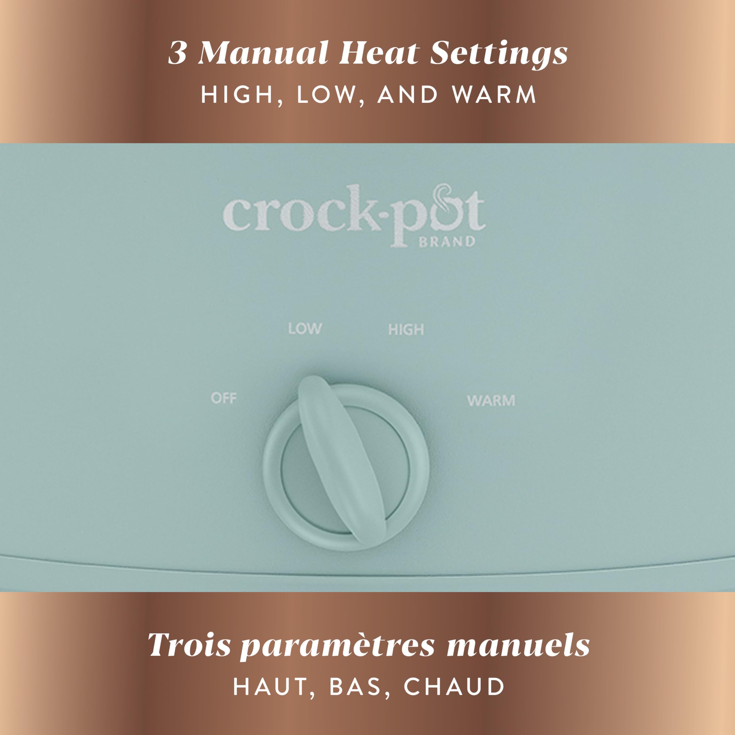 Crock-Pot Design Series 4.5-Quart Manual Slow Cooker, Ocean Fog Green 🍁 All In One Marketplace Canada