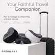 Proglobe Orthopedic Neck Pillow Travel Neck Pillows for Airplanes, Memory Foam Kit, Updated Resting Material, Airplane Travel Set with 3D Contoured Eye Masks, Earplugs, and Luxury Mesh Bag (Grey) 🍁 All In One Marketplace Canada