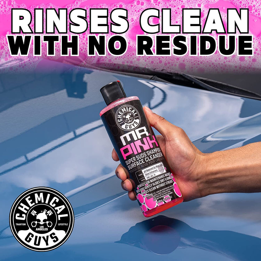 Chemical Guys Mr. Pink Foaming Car Wash Soap (Works with Foam Cannons, Foam Guns or Bucket Washes) Safe for Cars, Trucks, Motorcycles, RVs & More, 473 ml (2 Pack), Candy Scent 🍁 All In One Marketplace Canada