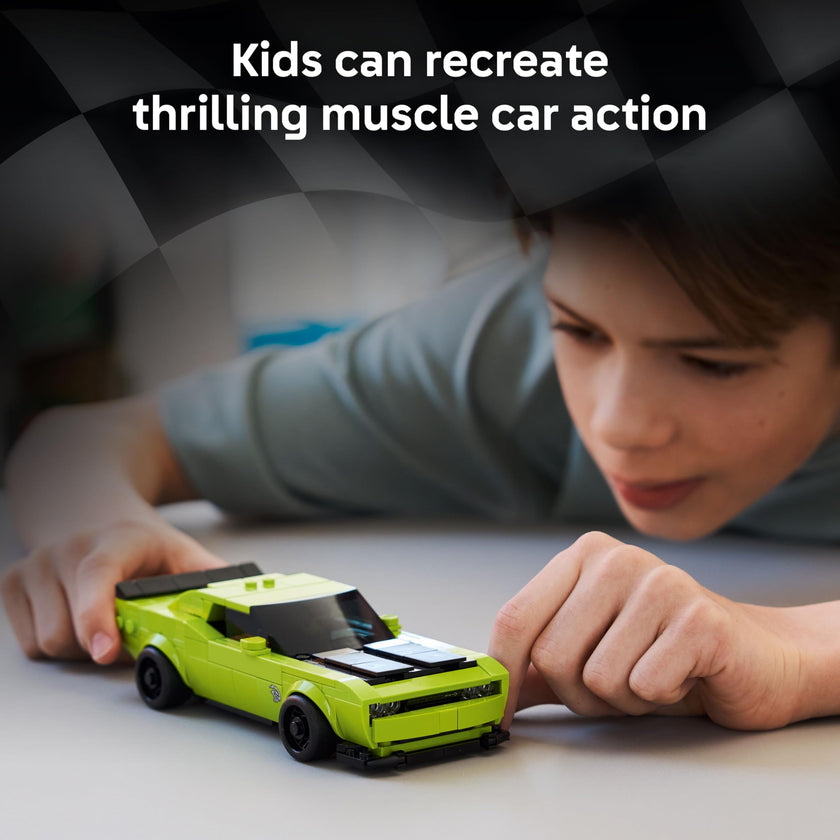 LEGO Speed Champions Dodge Challenger SRT Hellcat Sports Car Toy - Building Set for Learning, Play and Display - Kids Toy for Boys and Girls, Ages 9+ - Birthday Gift Idea for Race Car Fans - 77237 🍁 All In One Marketplace Canada