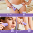 Electric Bikini Trimmer for Women - Tiovara Painless Electric Shaver,Cordless Electric Razors IPX7 Waterproof Pubic Hair Removal with USB Charge Dock for Bikini Underarm Leg Arm Body Face Silk Skin 🍁 All In One Marketplace Canada