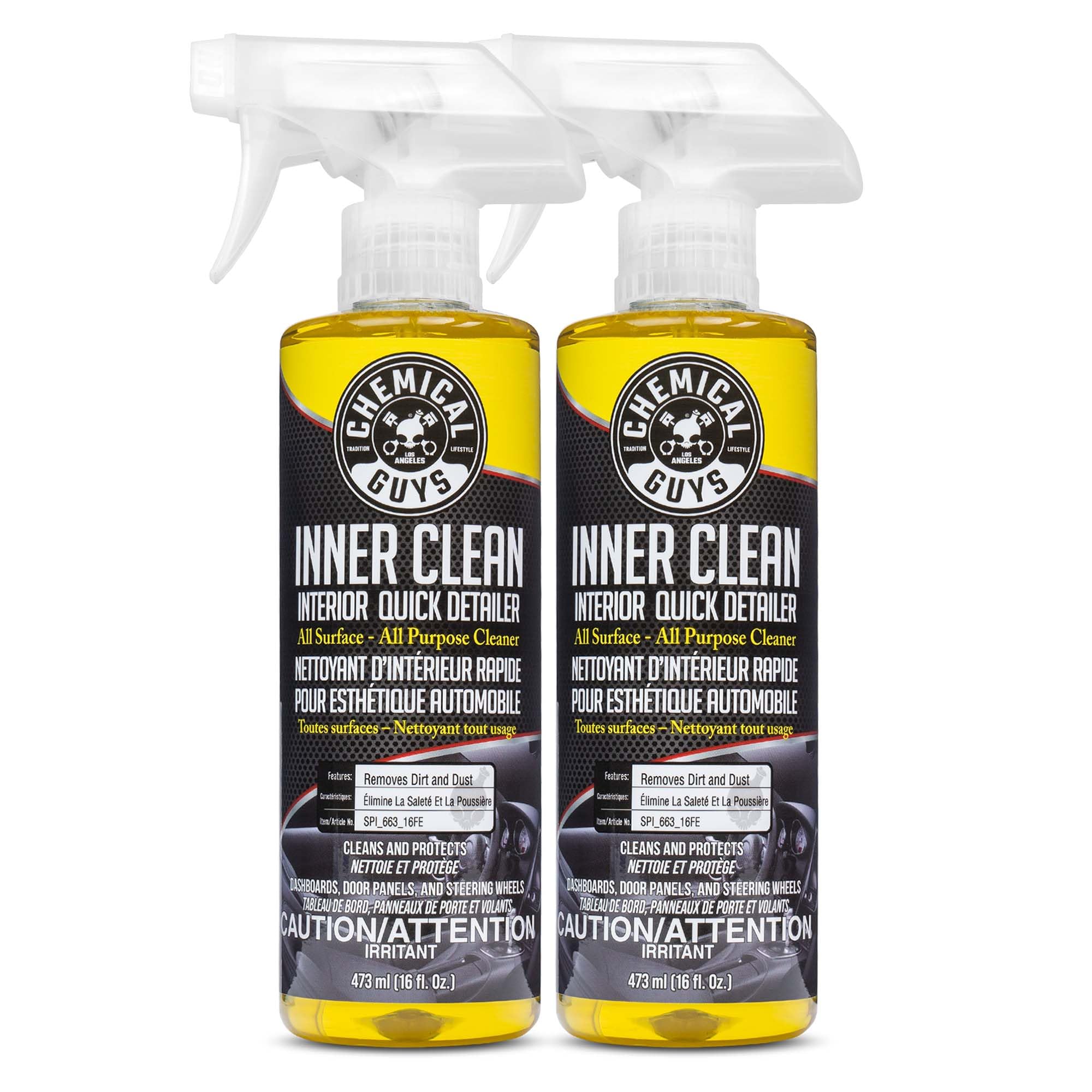 Chemical Guys InnerClean Interior Quick Detailer and Protectant, Safe for Cars, Trucks, SUVs, Motorcycles, RVs & More, 473 ml (2 Pack) 🍁 All In One Marketplace Canada