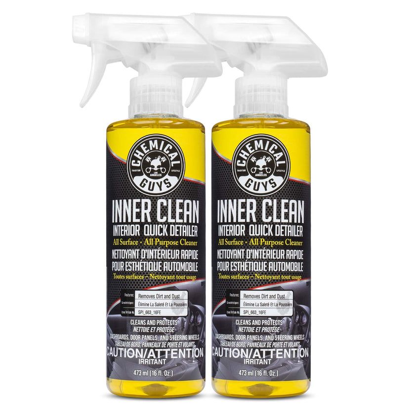 Chemical Guys InnerClean Interior Quick Detailer and Protectant, Safe for Cars, Trucks, SUVs, Motorcycles, RVs & More, 473 ml (2 Pack) 🍁 All In One Marketplace Canada