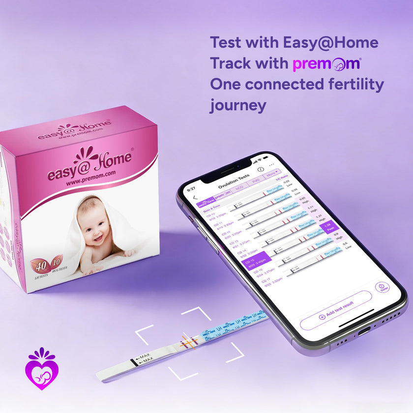 Easy@Home 40 Ovulation & 10 Early Pregnancy Tests Strips Kit: Accurate Clear Result & Easy to Use Fertility Test | 40 LH + 10 HCG 🍁 All In One Marketplace Canada